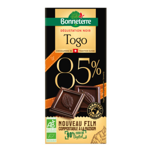 [Par Naturalia] Bonneterre Tablette De Chocolat Noir 85% 80G Bio