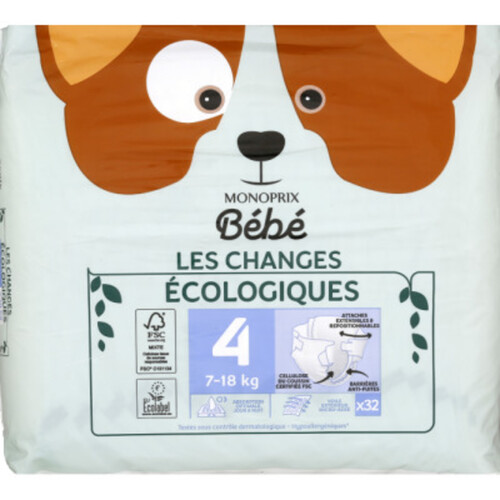 Monoprix Bébé Couches écologiques Taille 4 x32
