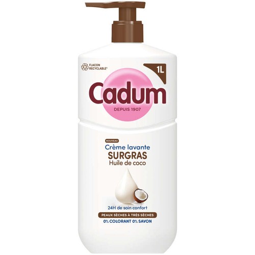 Cadum Douche Crème lavante surgras à l'Huile de coco 1L