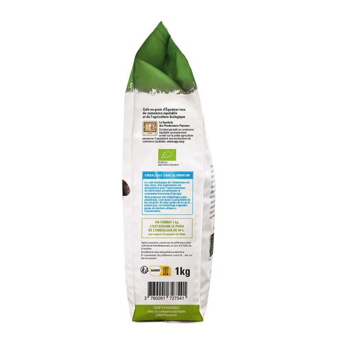 Ethiquable Café Grains Equateur Bio 1kg