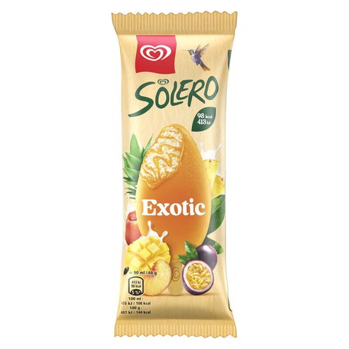 Solero Snack Bâtonnet de Glace Exotic 68g