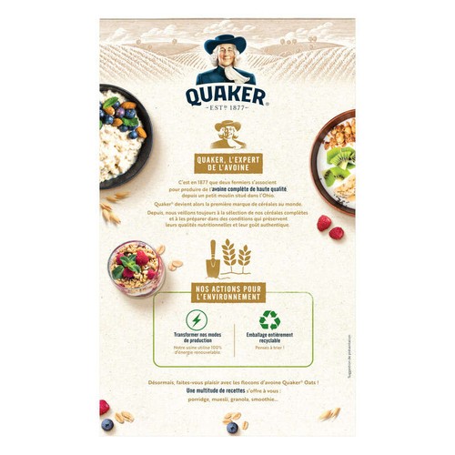 Quaker Oats Flocons d'Avoine Complète 550g