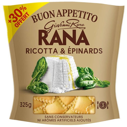Rana Pâtes fraiches Ravioli Ricotta & Épinards 325g