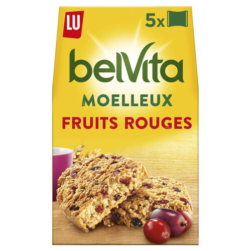 Belvita Biscuits Moelleux Aux Fruits Rouges Et 5 Céréales Complètes 250G