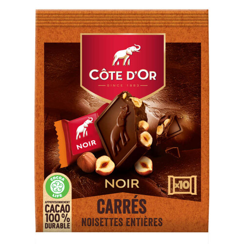 Côte d'Or Tablette Chocolat Noir Noisettes Entières 10x 20g