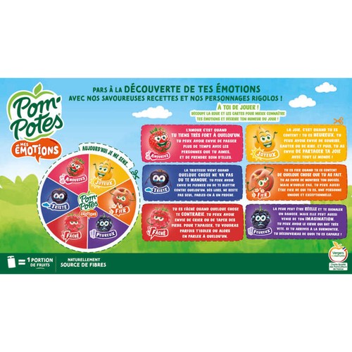 Pompotes Compotes Gourdes Mes émotions 12x90g