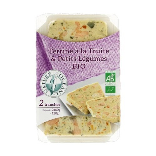 Nature Oceane Terrine à La Truite Aux Petits Légumes Bio 2X60g
