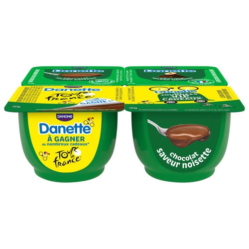 Danette Crème Dessert chocolat noisette 4x125g