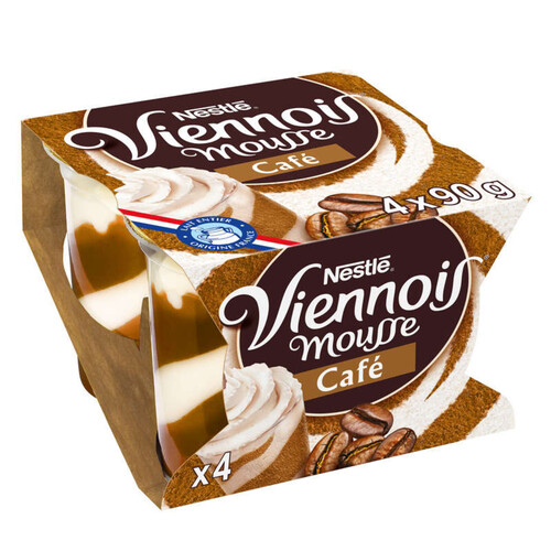 VIENNOIS Mousses liégeoises café 4 x 90g