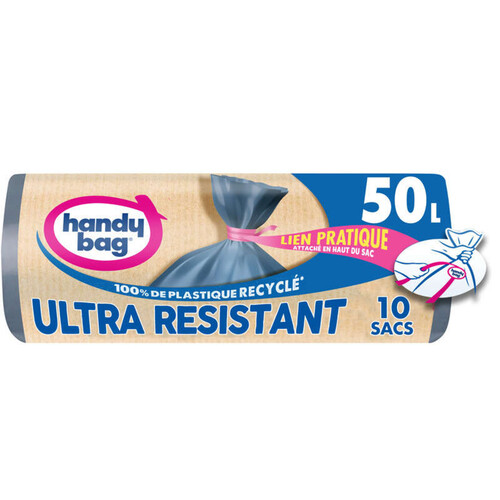 Handy Bag Sacs Poubelle Ultra Résistant 50L X10