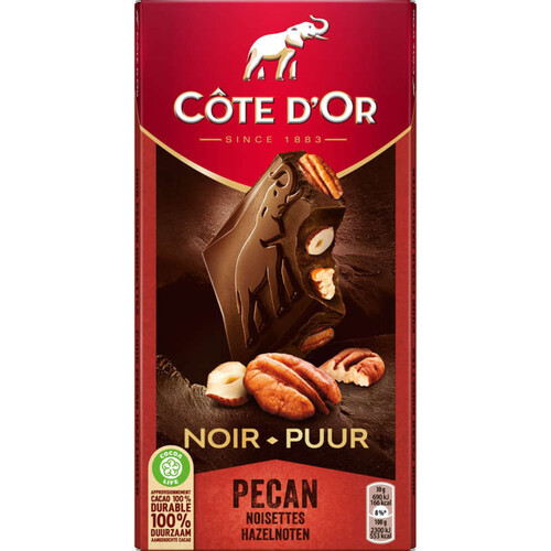 Côte d'Or Tablette Chocolat Noir aux Noix de Pécan et Noisettes 180g