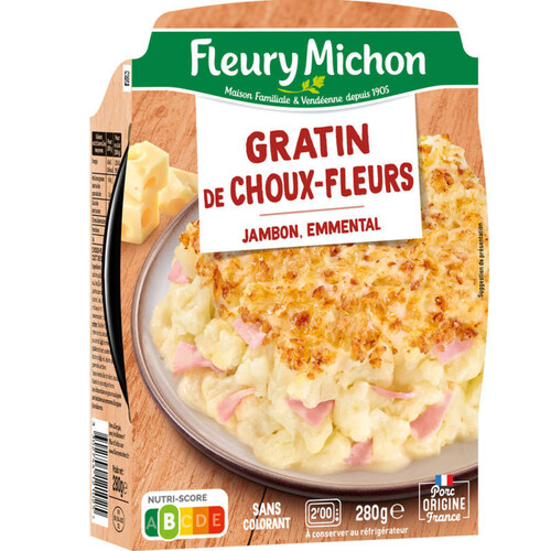 Fleury Michon Gratin de Choux-Fleurs Au Jambon 280g
