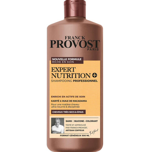 Franck Provost expert nutri+ shampooing professionnel 500ml