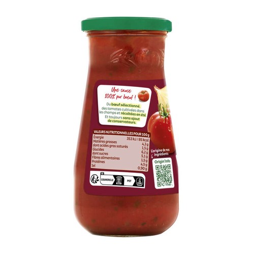 Panzani Sauce bolognaise 100% pur boeuf 400g