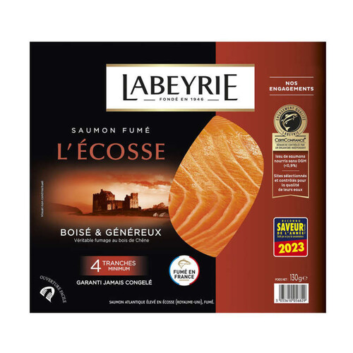 Labeyrie saumon fumé L'Ecosse 4 tranches 130 g