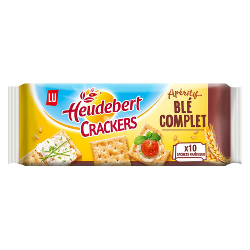 Lu Heudebert Biscuits Apéritifs Crackers Blé Complet 250g