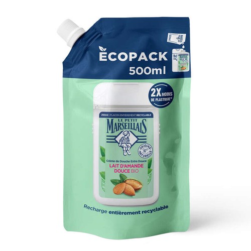 Le Petit Marseillais Recharge Bio Ecopack  Lait d'amende 500ml