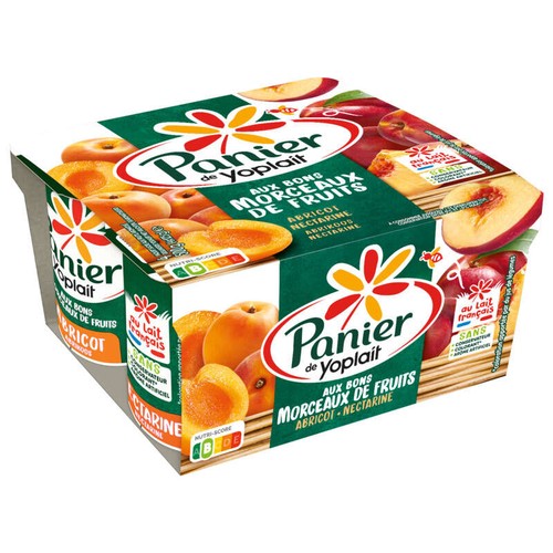Panier De Yoplait Yaourt Abricot Nectarine 4x125g