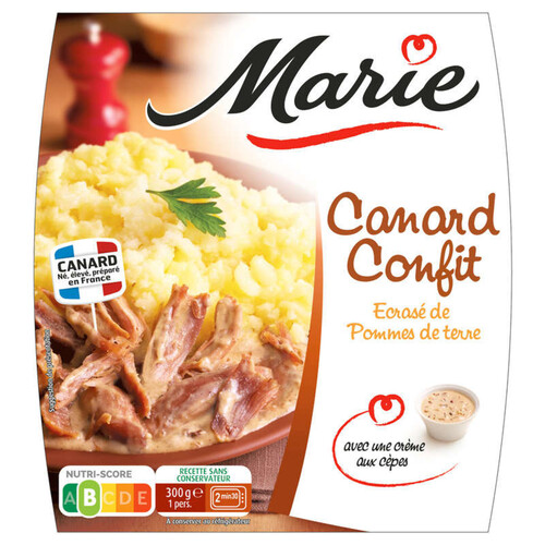Marie Canard Confit - Ecrase De Pommes De Terre Et Creme Aux Cepes 300g Marie