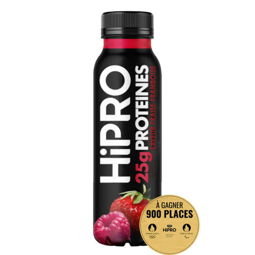Hipro yaourt à boire fraise framboise protéiné 0% 300g