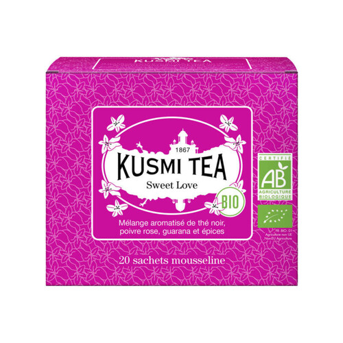 Kusmi Tea, Sweet Love Bio X20 Sachets Mousseline 40G