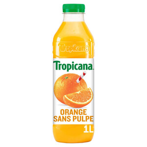 Tropicana Pur Jus D'Orange Sans Pulpe La Bouteille De 1L