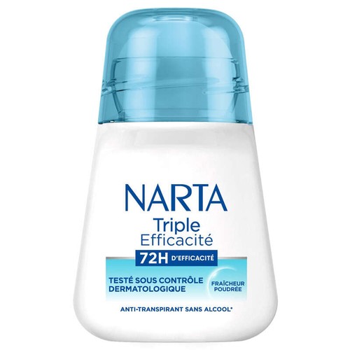 Narta Déodorant Bille Triple Efficacité 72H Fraîcheur Poudrée 50ml