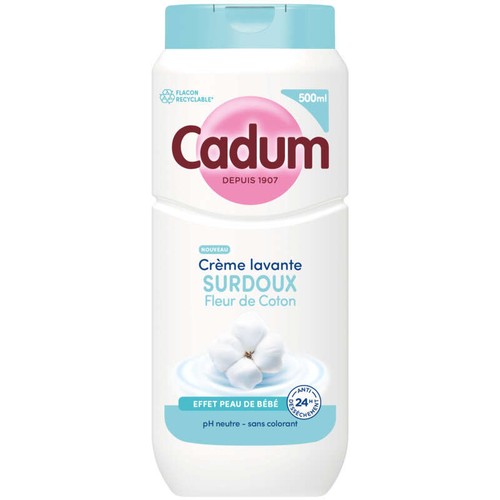Cadum Doux Crème lavante surdoux Fleur de coton 500ml