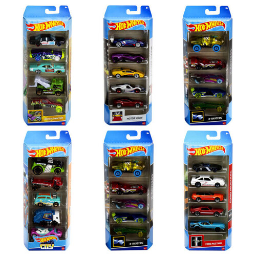 Mattel Coffret 5 Voitures Hot Wheels