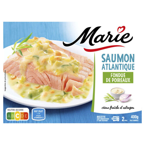 Marie Saumon Et Fondue De Poireaux, À La Crème Fraîche Et Estragon 400g