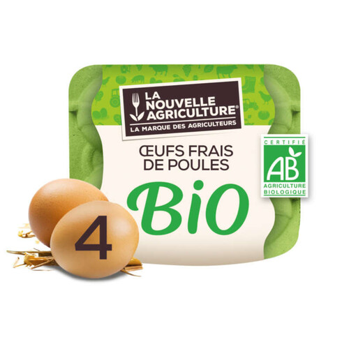 La Nouvelle Agriculture Oeufs Frais De Poules Bio X4