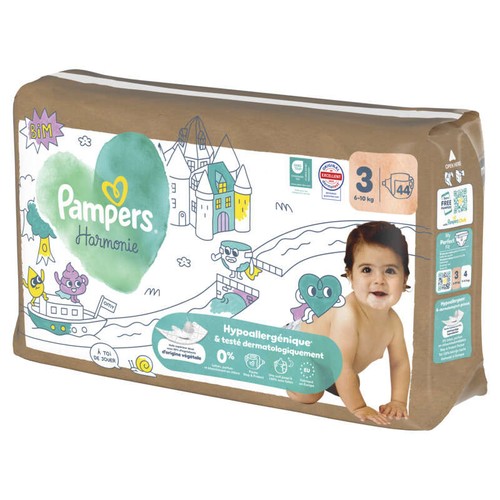 Pampers Harmonie Ed Limitée Taille 3 - 6kg-10kg – x44 Couches