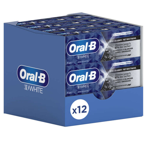 Oral-B 3D White Charbon Dentifrice 75ml