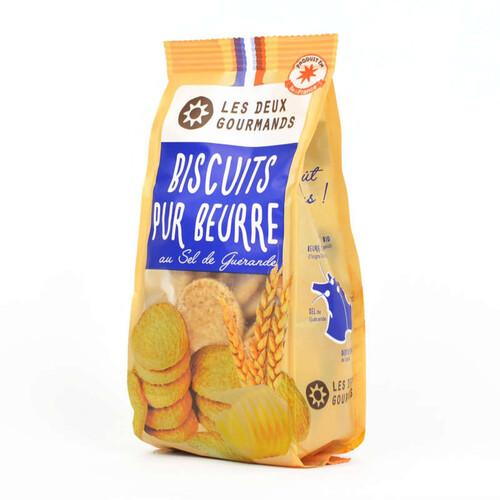 Les 2 Gourmands Biscuits Pur Beurre au Sel de Guérande 150g
