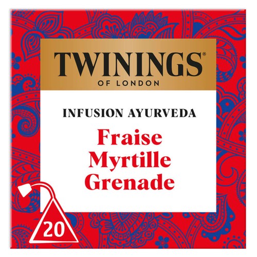 Twinings Infusion Ayurveda Fraise Myrtille Grenade 32g