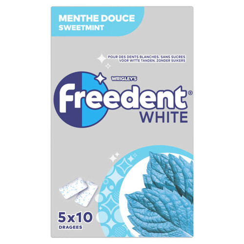 Freedent White Chewing Gum À La Menthe Douce Sans Sucres 70g