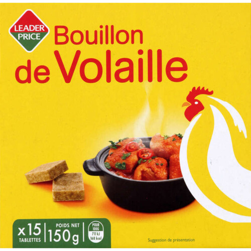 Leader Price Bouillon de Volaille x15 150g