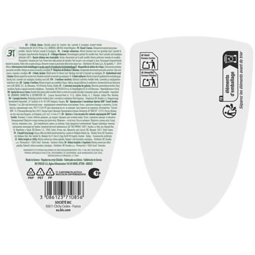 Bic Rasoirs pour femmes Soleil 3 Lames Lavande & Eucalyptus x3