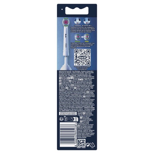 Oral-B Pro 3D White Brossettes Pour Brosse À Dents, 4 Unités