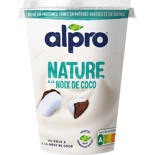 Alpro Dessert Végétal Soja Nature Noix De Coco 500g