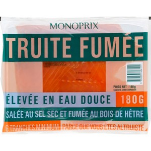 Monoprix Truite Fumée 180g
