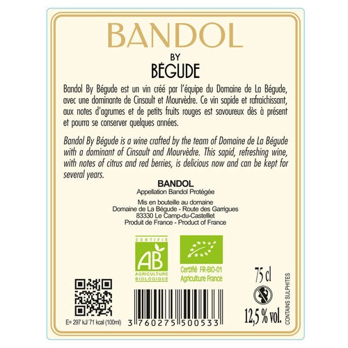 Domaine Begude Rosé 2023 -75cl