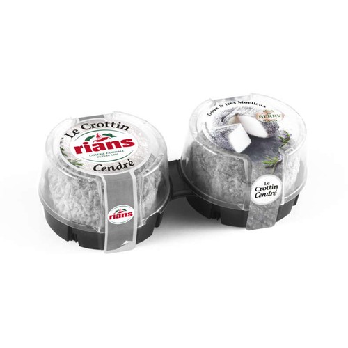 Rians Crottin Cendré Pur Lait de Chèvre x2 -120g