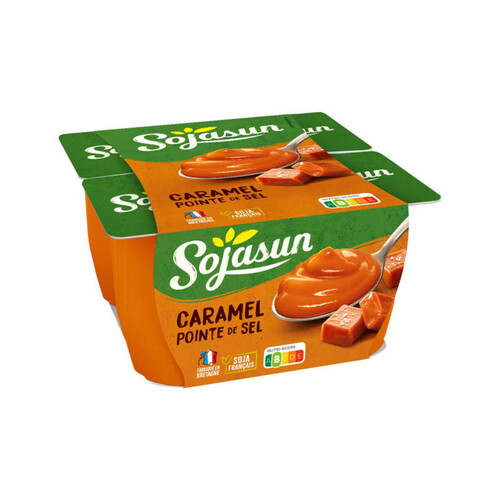 Sojasun Dessert Caramel Pointe De Sel 4*100g