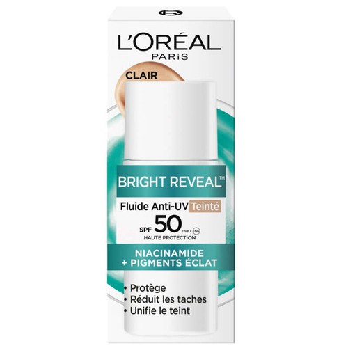 L'Oréal Fluide Bright Reveal SPF50 Teinte Claire 50ml