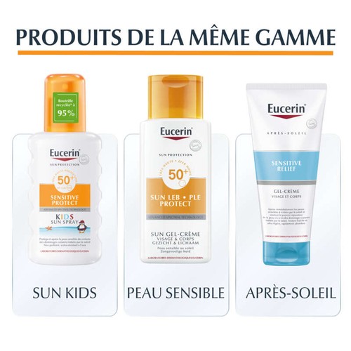 Eucerin Sun Sensitive Protect Kids Gel-Crème Toucher Sec Spf 50+ 200ml