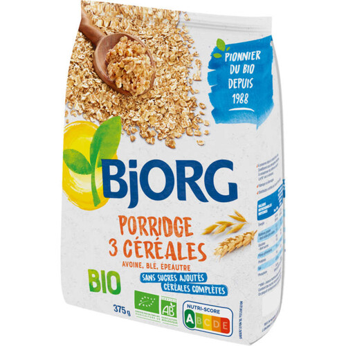 Bjorg Porridge 3 céréales, bio 375g