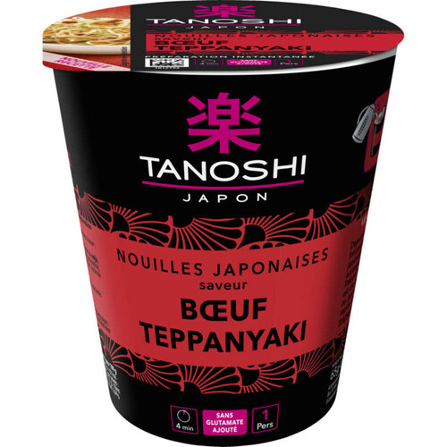 Tanoshi Japon Nouilles Japonaises Saveur Bœuf Teppanyaki 65g