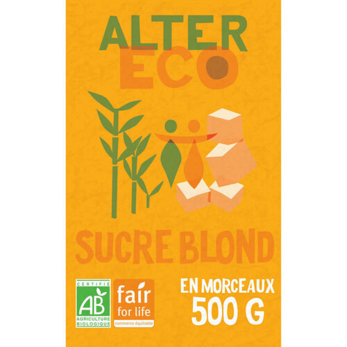 Alter Eco Sucre Blond en morceaux Bio 500g