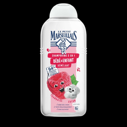 Le Petit Marseillais Shampooing Bébé Framboise et Coton 300ml